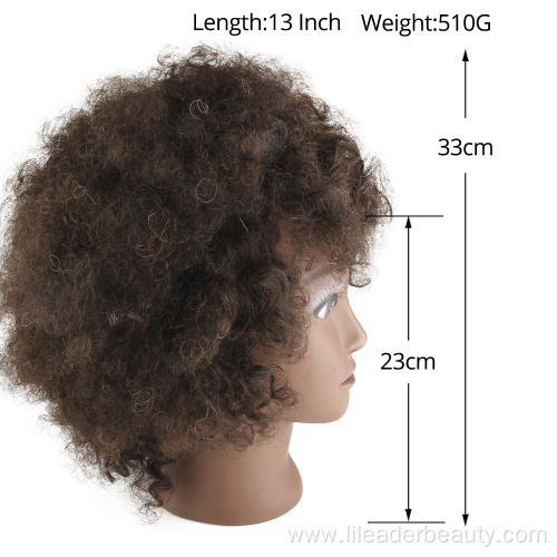 Afro Hair Mannequin Hairdressing Doll Practice Training Head